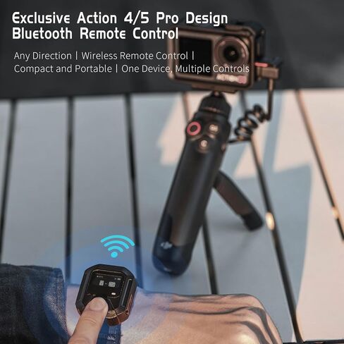 GPS Bluetooth Remote Control for DJI Osmo Action 6/5 Pro/4 Cameras Accessories, 25M Range Camera Controller Smart Bracelet Bicycle Mount for Travel/Outdoors Sports in Kuwait