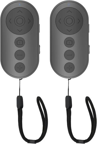 Remote Control for TikTok,Wireless Remote Camera Control Shutter with Zoom for iPhone, Front Rear Camera Switch,Page Turner for E-Book APP, Phone Remote, Scrolling Ring for TIK Tok (Black/Black) in Kuwait