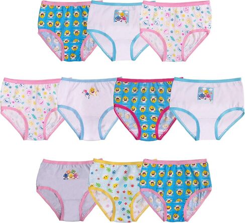 Baby Shark Girls' 100% Combed Cotton Underwear Panties in Sizes 18m, 2/3t, 4t, 4, 6, 8 in Kuwait