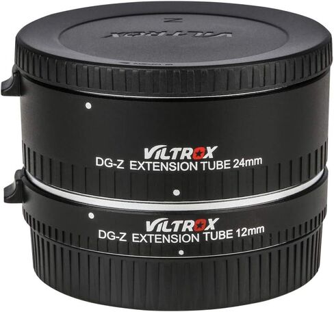 VILTROX DG-Z Auto Focus AF Macro Extension Tube Ring Set 12mm,24mm for Nikon Z-Mount Mirrorless Camera Zfc Z5 Z50 Z6 Z6II Z7 Z7II for Macro Photography in Kuwait
