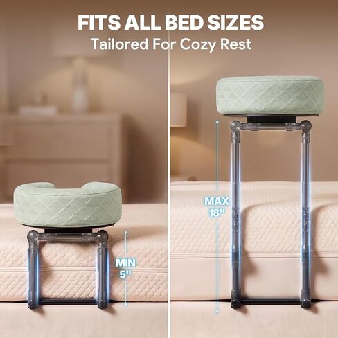Massage Headrest for Bed, Easy-Install Adjustable Household Massage Face Cradle, Portable Mattress Support Kit, Face Down Pillow for Massage Bed, Home Spa & Recovery, Green in Kuwait