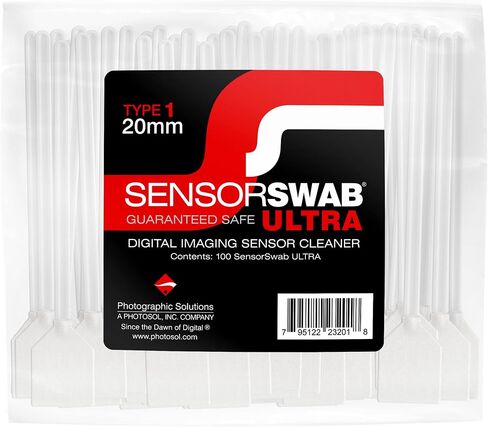 Sensor Swab Ultra 17mm Swabs - Camera Sensor Cleaner Swabs for Cleaning APS-C Mirrored or Mirrorless SLR & DSLR Cameras. Canon, Nikon, Sony - Sensor Dust & Oil Remover (Pack of 100) in Kuwait