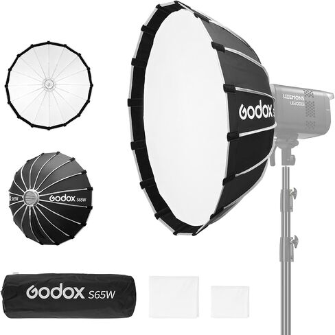 Godox Softbox 105cm/41.3" White Inner Godox S105W Bowens Mount Softbox with Diffuser & Carry Case Quick-Setup Durable Softbox, Compact for Photography Shooting/Continous Light/Strobe Flash/Portrait in Kuwait