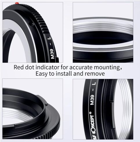 K&F Concept Lens Mount Adapter M39-L Manual Focus Compatible with Leica M39 Lens to L Mount Camera Body in Kuwait
