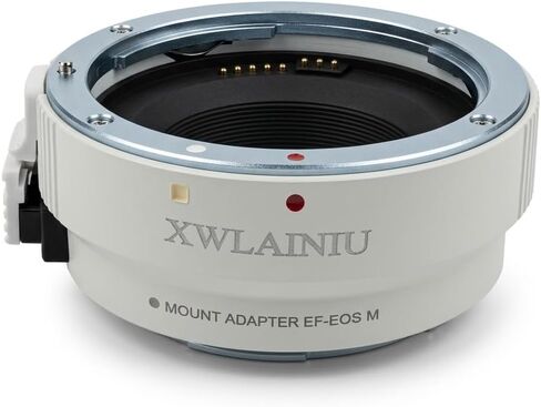 EF-EOS M AF Adapter for Canon EF/EF-S to EOS-M Cameras | Canon EF-EOS M Mount Adapter, Auto Focus & EXIF & IS Support, CNC Aluminum Alloy Ring for M50/M200/M6 II White in Kuwait