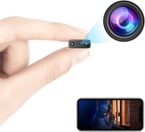 Mini Indoor Hidden Camera Wireless WiFi Camera Small Home Security Cameras Spy Small Outdoor Camara Micro Cam Pet Dog House Security Cams Room Camera No Need Wifi Nanny Cam Compatible with Android in Kuwait
