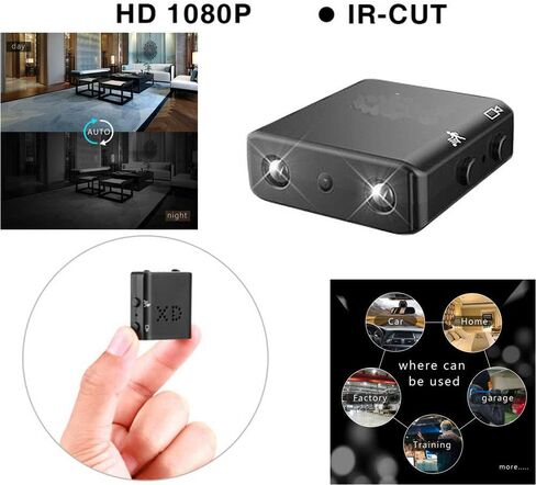Mini Indoor Hidden Camera Wireless WiFi Camera Small Home Security Cameras Spy Small Outdoor Camara Micro Cam Pet Dog House Security Cams Room Camera No Need Wifi Nanny Cam Compatible with Android in Kuwait