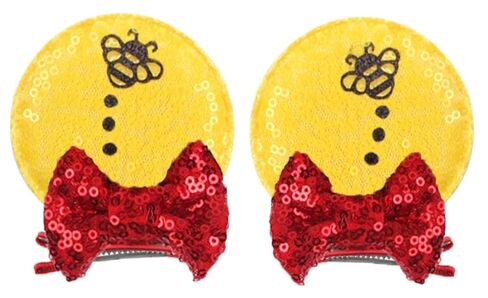 CLGIFT Minnie Ear Baby Headband, Toddler Headband with Yellow Bear Hair Clip in Kuwait