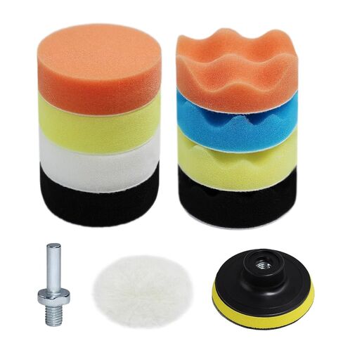 Car Foam Polishing Buffing Kit, Polishing Buffing Pads, Wool Pads,Polishing & Buffing Wheels, for Headlights & Body Foam Wax & Buffer Kits (27) in Kuwait