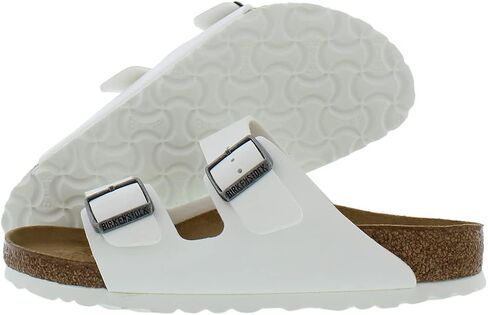 Birkenstock Women's Arizona Birko-Flo White Birko-Flor Sandals - 36 R EU (US Women EU's 5-5.5) in Kuwait