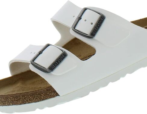 Birkenstock Women's Arizona Birko-Flo White Birko-Flor Sandals - 36 R EU (US Women EU's 5-5.5) in Kuwait