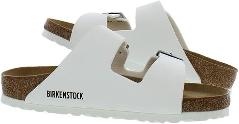 Birkenstock Women's Arizona Birko-Flo White Birko-Flor Sandals - 36 R EU (US Women EU's 5-5.5) in Kuwait