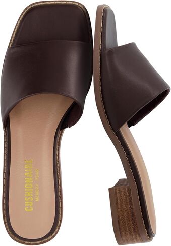 CUSHIONAIRE Women's Sage low block heel slide sandal +Memory Foam and Wide Widths Available in Saudi Arabia