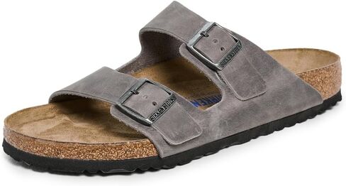 Birkenstock Unisex Arizona Soft Footbed Sandal, Iron Oiled Leather, 39 M EU/8-8.5 B(M) US Women in Kuwait