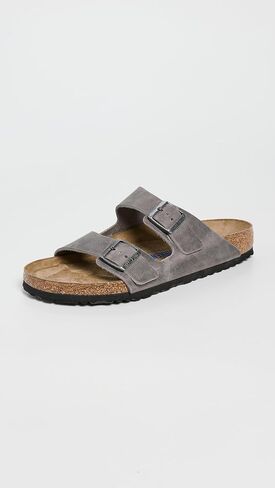 Birkenstock Unisex Arizona Soft Footbed Sandal, Iron Oiled Leather, 39 M EU/8-8.5 B(M) US Women in Kuwait