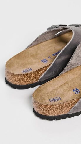 Birkenstock Unisex Arizona Soft Footbed Sandal, Iron Oiled Leather, 39 M EU/8-8.5 B(M) US Women in Kuwait