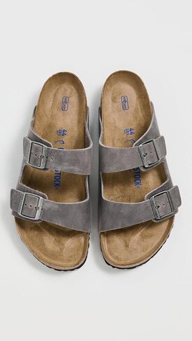 Birkenstock Unisex Arizona Soft Footbed Sandal, Iron Oiled Leather, 39 M EU/8-8.5 B(M) US Women in Kuwait