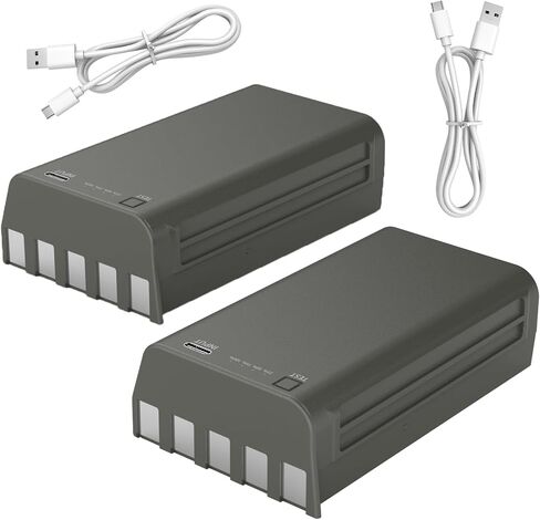 2 Pack 6000mAh Upgraded Battery for Stealth Cam Fusion, Deceptor, Connect Max, Flashback Hunting Cellular Trail Camera Rechargeable Lithium Battery Cartridge Replacement, with USB Charging in Saudi Arabia