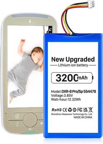 SHENMZ 3200mAh Replacement Battery for Infant Optics DXR-8 PRO and PRO SS | SP 554478 Baby Monitor Battery, (Note: Not Compatible with DXR-8) in Kuwait