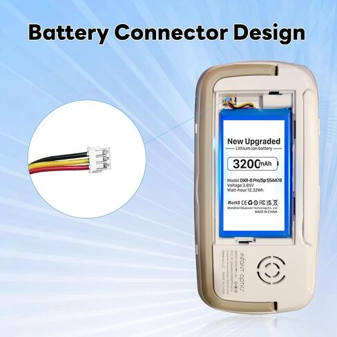 SHENMZ 3200mAh Replacement Battery for Infant Optics DXR-8 PRO and PRO SS | SP 554478 Baby Monitor Battery, (Note: Not Compatible with DXR-8) in Kuwait