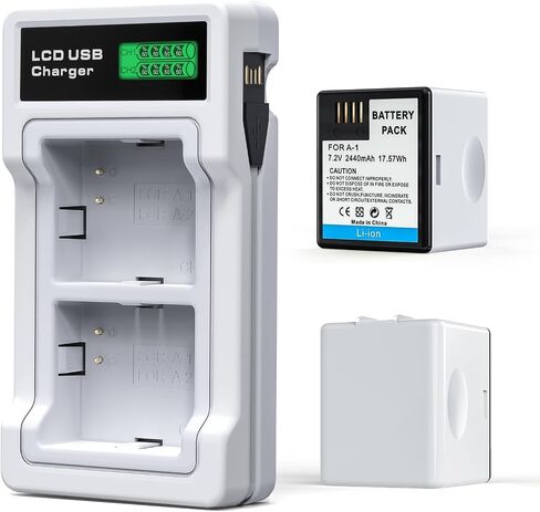 2-Packs 2440mAh Battery and Charger for Arlo Pro/Pro 2 | Compatible with Arlo Pro/Pro 2 and VMC4030 VMC4030P VMS4230 VMS4430 VMS4530 VMS4430P VMS4530P-100NAR VMA4400 Camera in Kuwait
