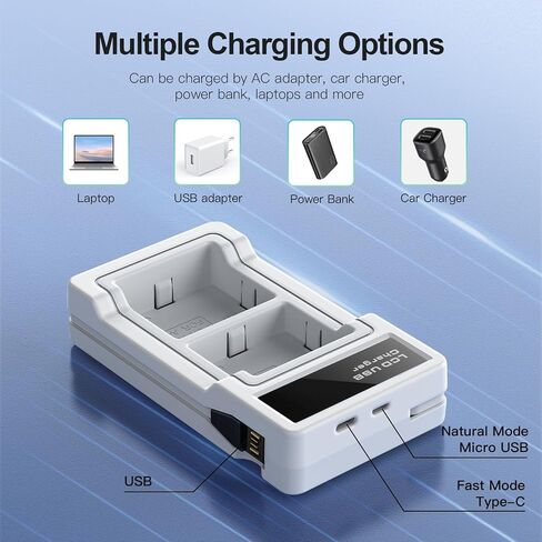 2-Packs 2440mAh Battery and Charger for Arlo Pro/Pro 2 | Compatible with Arlo Pro/Pro 2 and VMC4030 VMC4030P VMS4230 VMS4430 VMS4530 VMS4430P VMS4530P-100NAR VMA4400 Camera in Kuwait