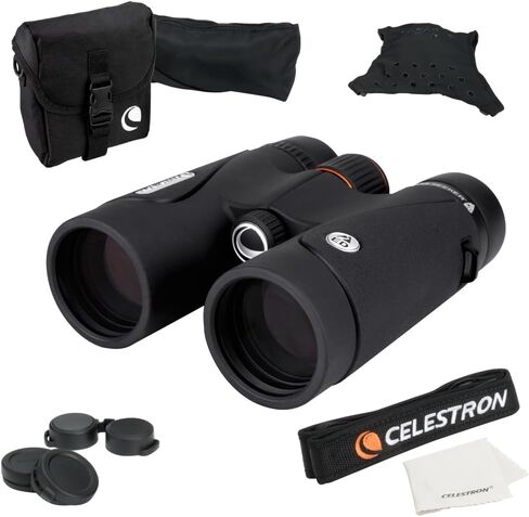 Celestron TrailSeeker ED 10x50 ED Glass Binoculars for Low-Light Viewing | Large 50mm Objectives, ED Glass for Bright Views, Phase & Dielectric-Coated BaK-4 Prisms, Fully Broadband Multi-Coated in Kuwait