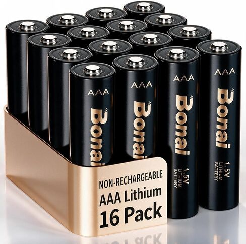 BONAI 24-Pack AAA Lithium Batteries, Constant 1.5V for Smart Home, Office & Professional Gear, 10-Year Shelf Life, Leak-Resistant Reliable Backup Cells | 1.5V, 10-year shelf life, leak-resistant, all-weather, perfectly fits for smart door locks and trail  in Saudi Arabia