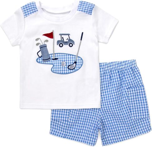 Baby Essentials Infant Boy T-shirt and Shorts Clothing Set, Spring & Summer Toddler Outfit Gift Set,12 months to 24 months in Kuwait