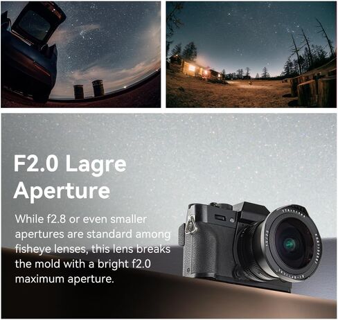 TTArtisan 7.5mm F2.0 APS-C Fisheye Lens, Ultra-Wide-Angle Large Aperture Camera Lens Compatible with RF Mount Cameras R7 R10 R50 R100 EOS-R RP R5 R5C R6 R6ii R3 R8 (Silver) in Kuwait