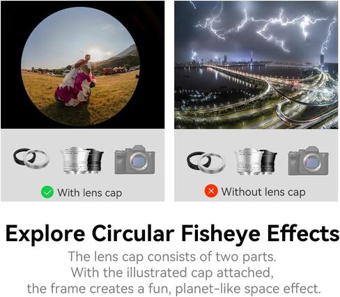 TTArtisan 7.5mm F2.0 APS-C Fisheye Lens, Ultra-Wide-Angle Large Aperture Camera Lens Compatible with RF Mount Cameras R7 R10 R50 R100 EOS-R RP R5 R5C R6 R6ii R3 R8 (Silver) in Kuwait