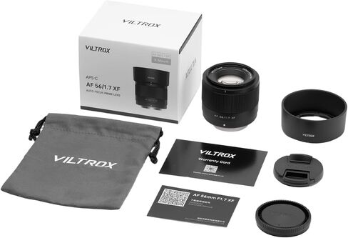 VILTROX 56mm F1.7 Fuji X-Mount Lens, AF 56mm f/1.7 X APS-C Autofocus Prime Lens, 85mm Equivalent Large Aperture Portrait Lens for X-T30 X-T50 X-S10 X-E4 X-Pro3 X-M5 Mirrorless Cameras in Kuwait
