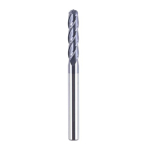 SpeTool 4 Flutes Ball Nose End Mill Solid Carbide CNC Router Bits 1/4 Inch Shank with 3 Inch Long Spiral Milling Tool in Kuwait