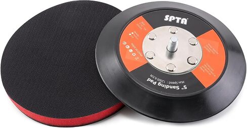 SPTA 6"(150mm) Backing Pad Hook and Loop Backing Plate 5/16"-24 Thread DA Air Random Orbital Sander/Polisher Backing Pad with 6" Interface Cushion Pad for Sanding Finishing Polishing Buffing in Kuwait