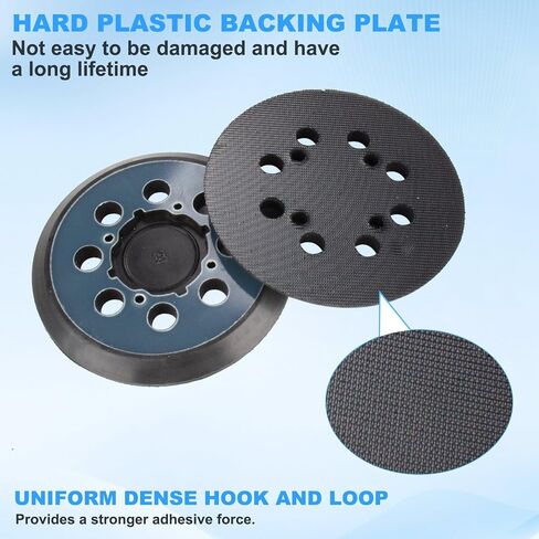 for Dewalt Orbital Sander Replacement Pad: 5 Inch 8 Hole Hook & Loop Pad for Dewalt Orbital Sander DWE6423, DWE6421, DCW210B, N329079 Model 4 Screw Holes 2-Pack in Kuwait