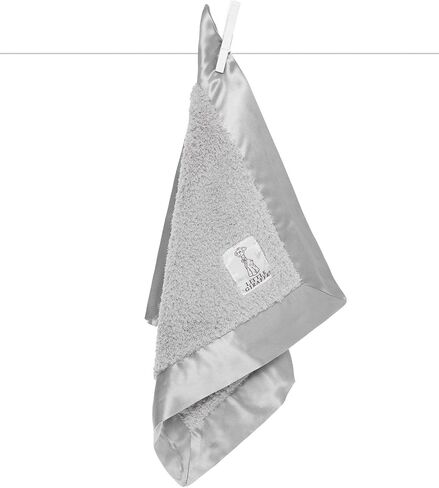 Little Giraffe Baby Blanket - Blanky - Soft Blanket with Satin Trim - Baby Stroller Blanket - Newborn Baby Essentials & Baby Gifts - 17 x 17 - Silver in Saudi Arabia