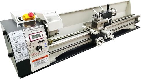Metal Bench Lathe Benchtop Inch thread Mini Metal Lathe Variable Speed 8"*39" for Woodworking Metalworking 4-Way Tool Post, 50-2500rmp Three-Jaw Chuck 110V 1100W in Kuwait