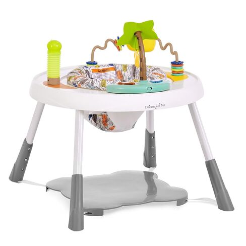 Dream On Me Curio Sit N Seek Baby Activity Center in Lime, 2 in 1 Activity Center and Play Table with 3 Detachable Toys and Music, 3 Level Height Adjustable Positions Activity Center for Baby in Kuwait