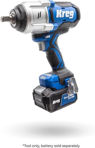 Kreg 20V Ionic Drive High Torque 1/2" Impact Wrench - Cordless Impact Wrench for Automotive & Construction - 4-Speed Control with Assist Mode & LED Light - Heavy Duty Tool - KPTWR050B in Kuwait