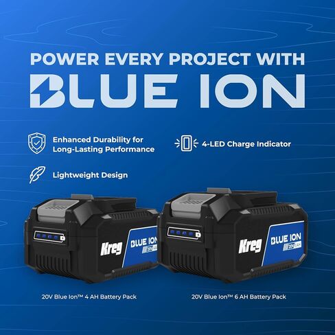 Kreg 20V Ionic Drive High Torque 1/2" Impact Wrench - Cordless Impact Wrench for Automotive & Construction - 4-Speed Control with Assist Mode & LED Light - Heavy Duty Tool - KPTWR050B in Kuwait