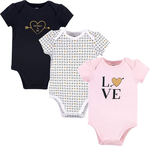 Hudson Baby Baby Girls' 3pc Cotton Bodysuits in Kuwait