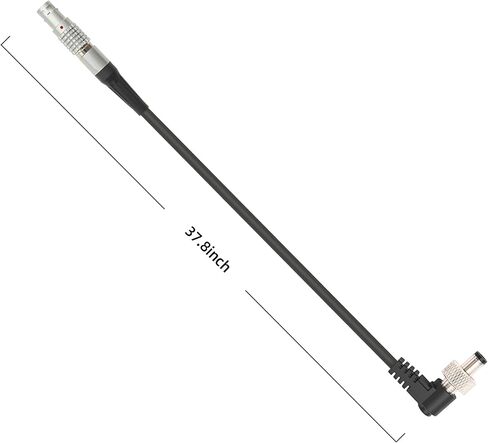 0B 2 Pin LEMO-Compatible to Locking DC5.5x2.5mm Right Angle Power Cable Suitable for Z CAM E2 F6, ARRI Alexa, RED, Atomos Ninja V, SmallHD, PIX-E Monitors, 35" in Kuwait