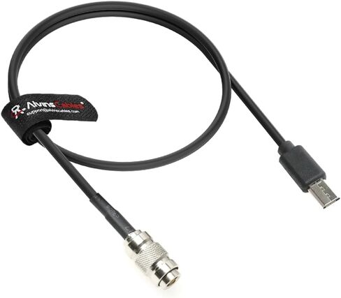 Alvin’s Cables Timecode Cable for Sony FX3| FX30| A7S3| A1 Camera, Locking 3.5mm TRS to Micro USB Cable for Deity TC-1 Timecode Generator 35cm| 13.8in in Kuwait