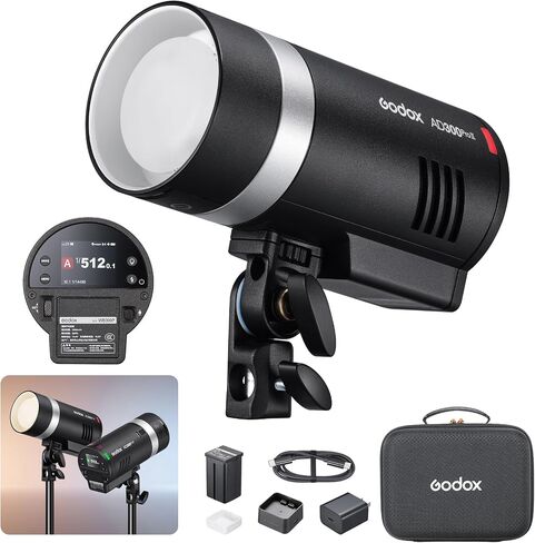 Godox AD600PRO II GN87 600W Outdoor Flash Strobe, 2.4G TTL Wireless, 1-Tap Sync with X3 Trigger,40W Bi-Color Modeling Light, 0.01-0.9s Recycle,1/8000s HSS Compatible with Canon,Nikon,Sony & More in Kuwait