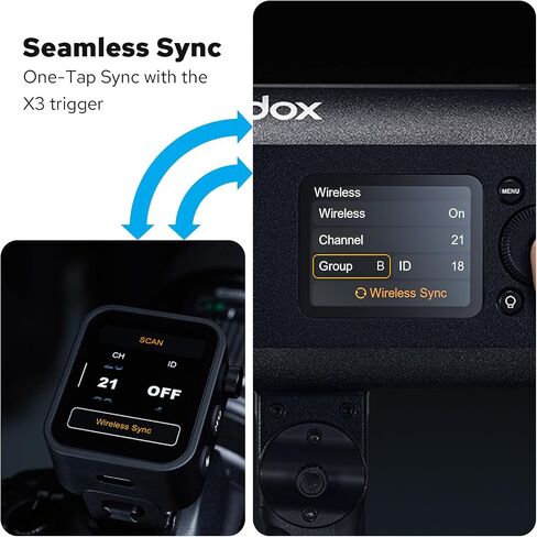 Godox AD600PRO II GN87 600W Outdoor Flash Strobe, 2.4G TTL Wireless, 1-Tap Sync with X3 Trigger,40W Bi-Color Modeling Light, 0.01-0.9s Recycle,1/8000s HSS Compatible with Canon,Nikon,Sony & More in Kuwait