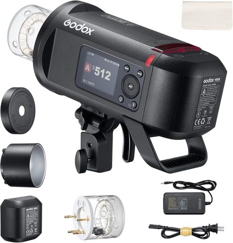 Godox AD600PRO II GN87 600W Outdoor Flash Strobe, 2.4G TTL Wireless, 1-Tap Sync with X3 Trigger,40W Bi-Color Modeling Light, 0.01-0.9s Recycle,1/8000s HSS Compatible with Canon,Nikon,Sony & More in Kuwait