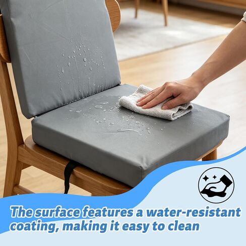 Booster Seat Cushion for Dining Table, Kids Toddler Booster Seat Height-Adjustable Cushion for Table, 3-in-1 Detachable Zipper Connection Height-Adjustable with Backrest in Kuwait
