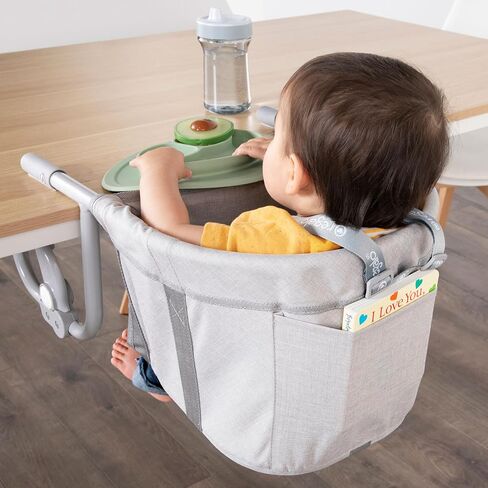 Regalo Easy Dinner Hook-On High Chair, Portable Clip-On Baby High Chair for Table, Foldable Travel High Chair with Storage Pocket, Rubber Grips to Protect Surfaces in Kuwait