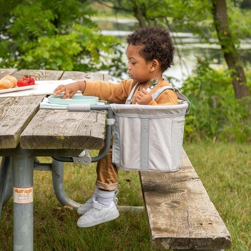 Regalo Easy Dinner Hook-On High Chair, Portable Clip-On Baby High Chair for Table, Foldable Travel High Chair with Storage Pocket, Rubber Grips to Protect Surfaces in Kuwait