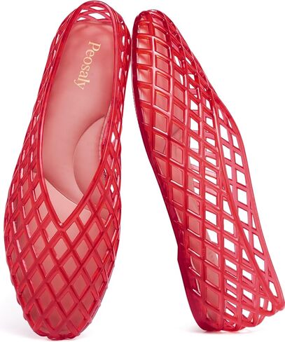 Flats for Women Comfortable Slip On Pointed Toe Womens Jelly Shoes | Women’s closed-toe jelly flats for everyday wear, with easy slip-on comfort for shopping, travel, and casual outfits in Kuwait